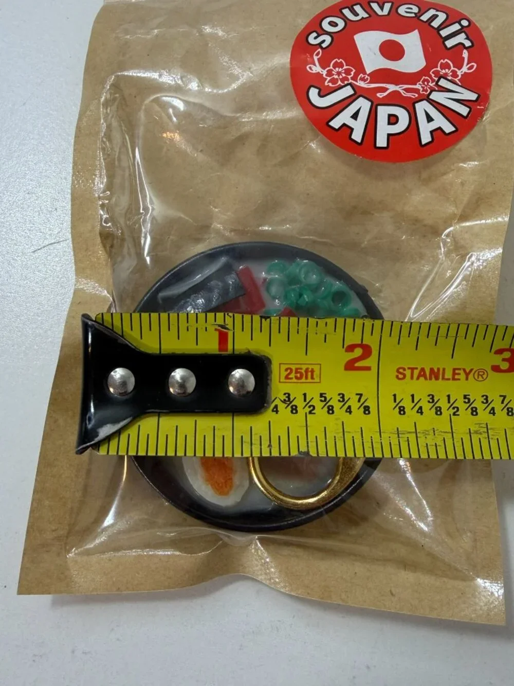 NEW Japan Food Culture Realistic Fake Food Tonkotsu Ramen Bag Charm Keychain NIP